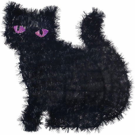 Buy Halloween Black Cat Tinsel Decoration sold at Party Expert