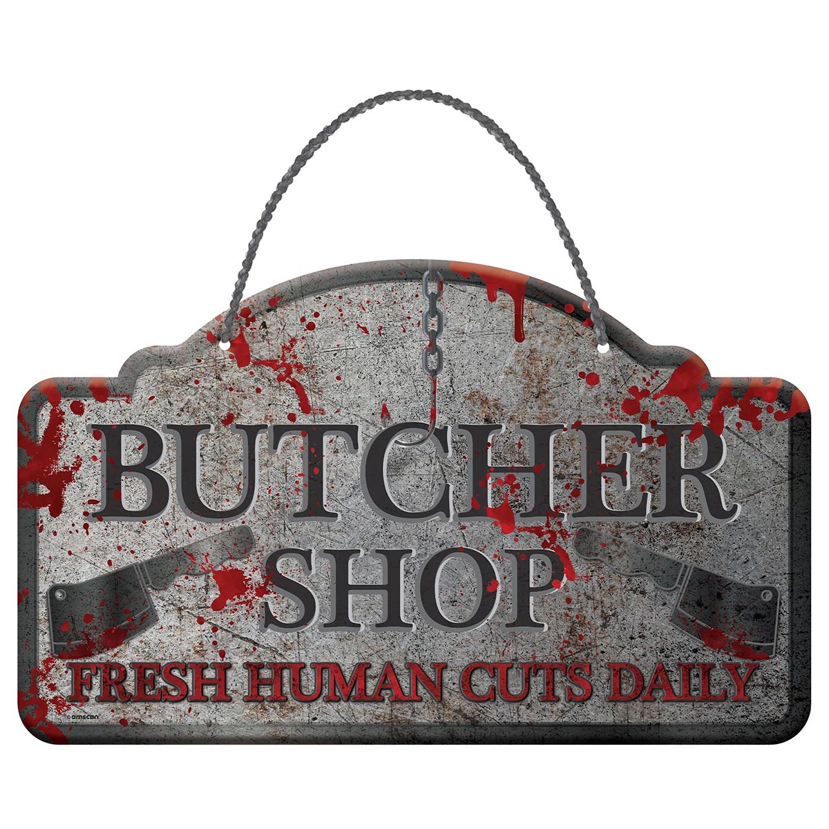 AMSCAN CA Halloween Butcher Shop Hanging Sign 192937339602