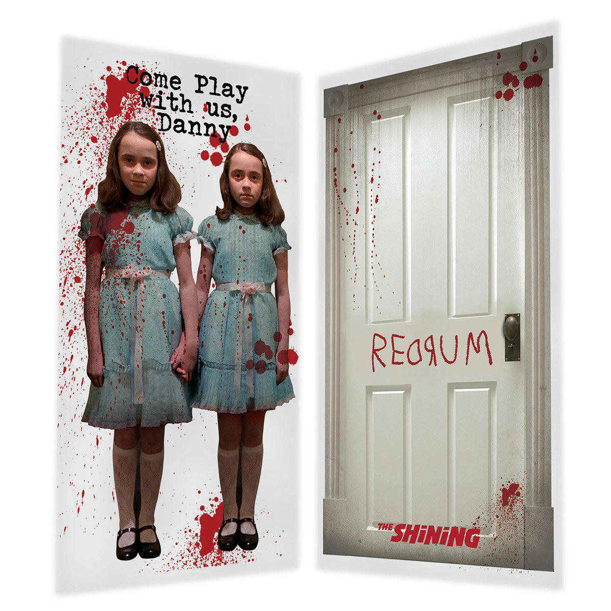 AMSCAN CA Halloween The Shining Scene Setter and Door Decoration, 33.5 in x 65 in, 2 Count 192937191644