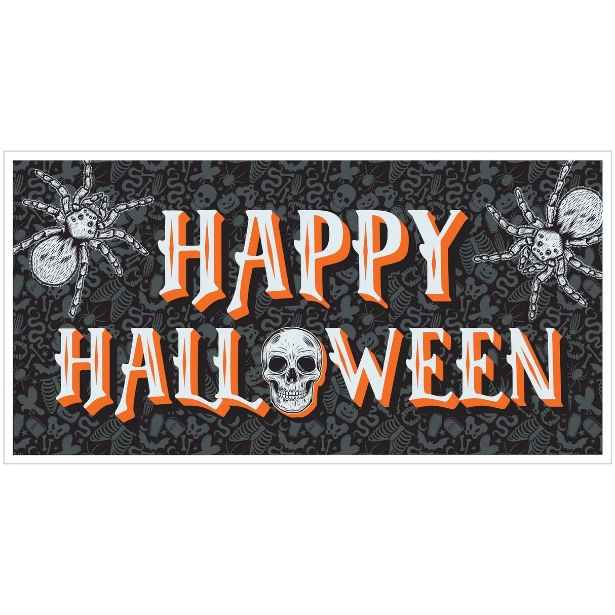 AMSCAN CA Halloween Wicked Haunting Halloween Banner, 33.5 x 65 Inches, 1 Count