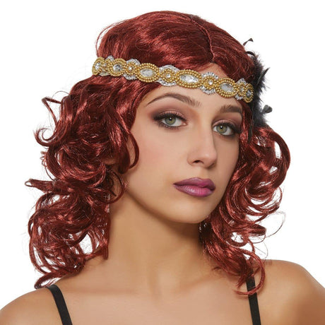 Buy Costume Accessories Burgundy Gatsby wig for women sold at Party Expert