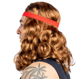 ANXIN WIG FACTORY Costume Accessories Cool Dude with Headband Wig for Adults 810077656655