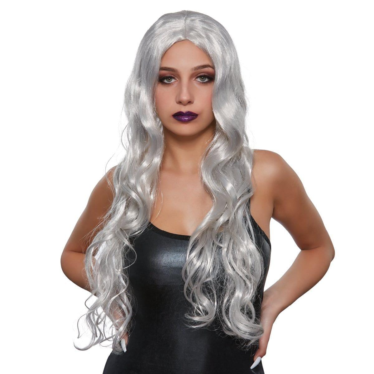 Buy Costume Accessories Dark grey Frisson split wig for women sold at Party Expert