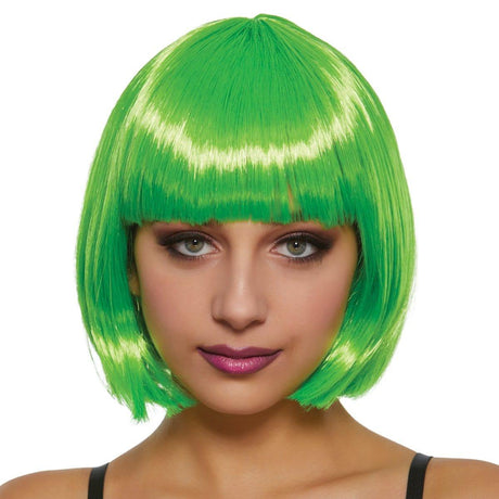 Buy Costume Accessories Hot green Daisy wig for women sold at Party Expert