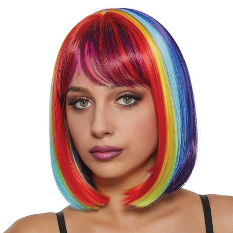 Buy Costume Accessories Multicolor Lollipop wig for women sold at Party Expert