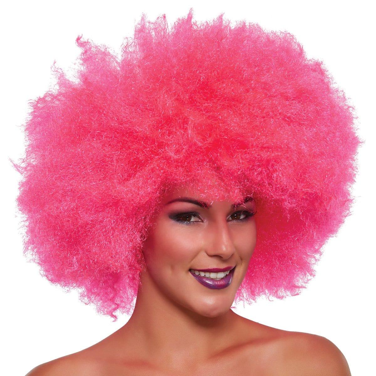 Buy Costume Accessories Neon pink Super Freak wig for adults sold at Party Expert
