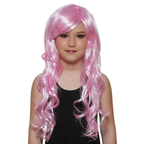 Buy Costume Accessories Pink Petite Diva wig for girls sold at Party Expert