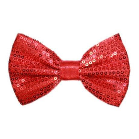 Buy Costume Accessories Red sequin bow tie sold at Party Expert