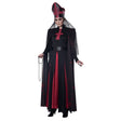 CALIFORNIA COSTUMES Costumes Occult Priestess Costumes for Adults, Red and Black Dress with Shoulder Drapes