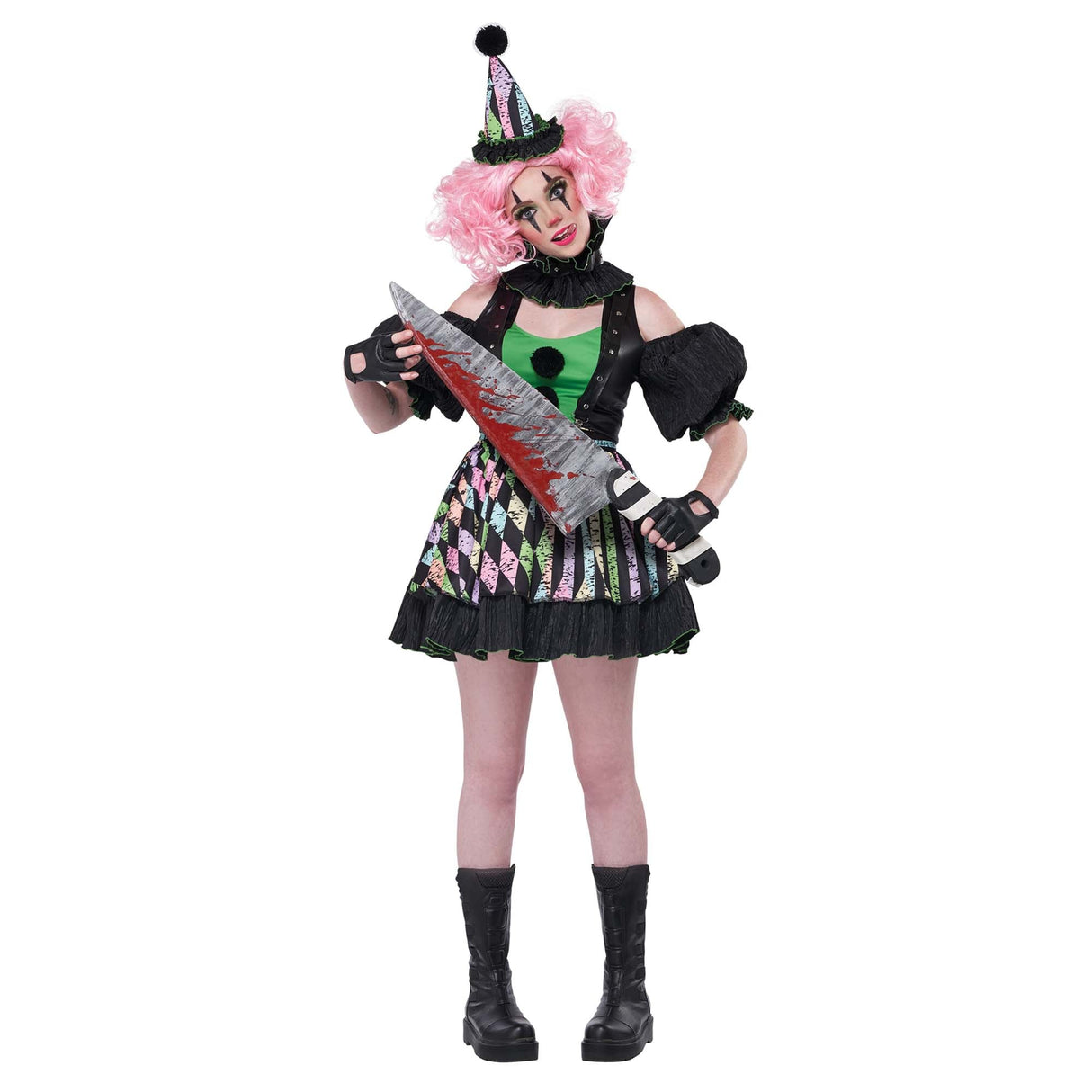 CALIFORNIA COSTUMES Costumes Sweet but Psycho Clown Costume for Adults