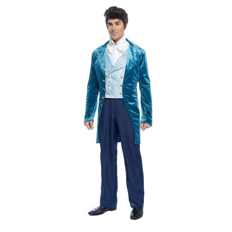 COSTUME CULTURE BY FRANCO Costumes Regency Gentleman Costume for Adults, Blue Tailcoat, Bridgerton