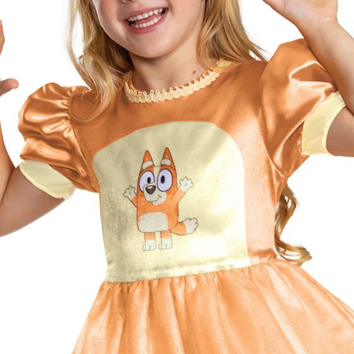 DISGUISE (TOY-SPORT) Costumes Bingo Classic Dress Costume for Toddlers, Bluey, Gold and Orange Dress