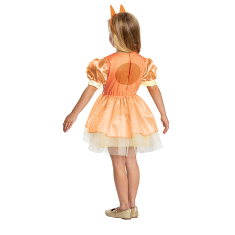 DISGUISE (TOY-SPORT) Costumes Bingo Classic Dress Costume for Toddlers, Bluey, Gold and Orange Dress