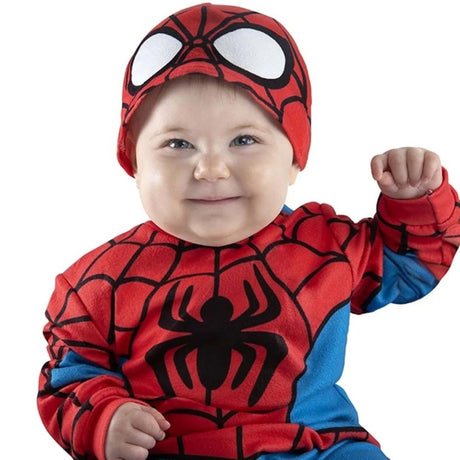 KROEGER Costumes Marvel Spider-Man Costume for Babies, Red and Blue Jumpsuit
