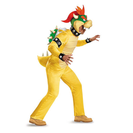 DISGUISE (TOY-SPORT) Costumes Nintendo Super Mario Bros Bowser Costume for Adults, Yellow Jumpsuit with Attached Tail