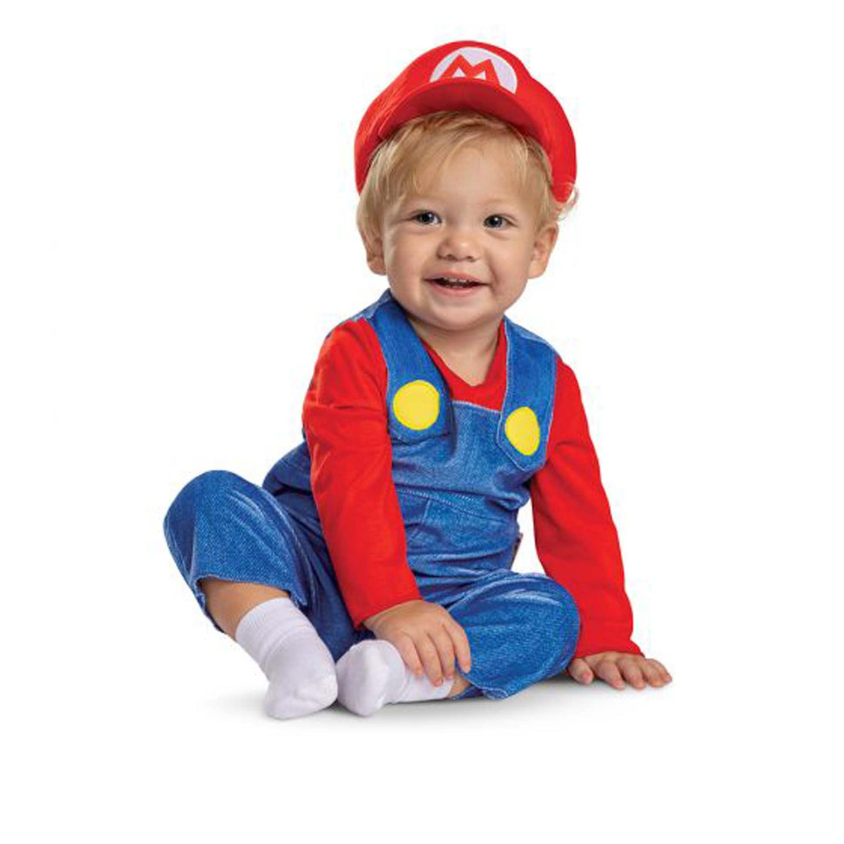 DISGUISE (TOY-SPORT) Costumes Nintendo Super Mario Bros Mario Costume for Babies, Red and Blue Jumpsuit