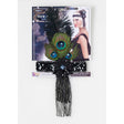 Buy Costume Accessories Black flapper headband with peacock feathers for adults sold at Party Expert