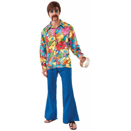 Buy Costume Accessories Hippie groovy gogo shirt for men sold at Party Expert