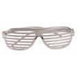 Buy Costume Accessories Silver slotted glasses sold at Party Expert