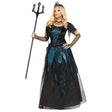 FUN WORLD Costumes Mystical Mermaid Costume for Adults, Black and Blue Gown