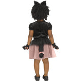 FUN WORLD Costumes Pretty Kitty Costume for Toddlers, Light Pink and Black Dress