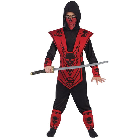 Buy Costumes Red Skull Lord Ninja Costume for Kids sold at Party Expert