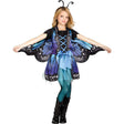 FUN WORLD Costumes Shy Butterfly Costume for Kids, Blue and Black Dress and Wings