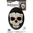 FUN WORLD Halloween 3D Skull Wall Sconce With Tea Light, 6 Inches, 1 Count 071765147309