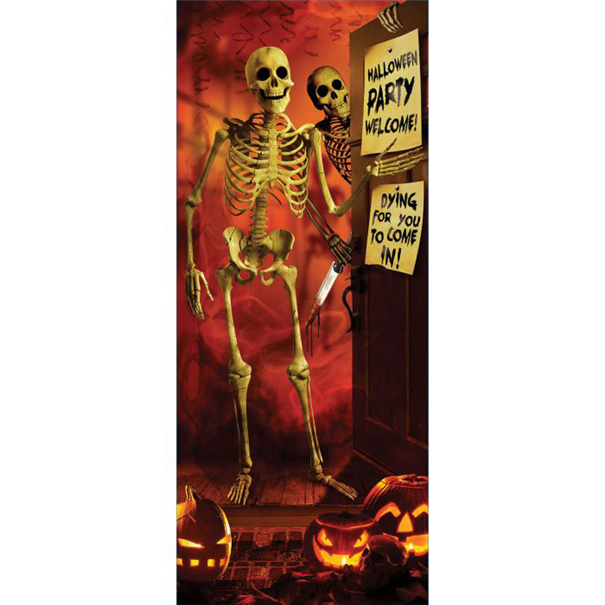 FUN WORLD Halloween Creepy Look Door Cover, Assortment, 1 Count 071765137997