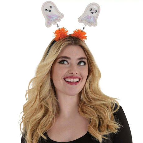HALLOWEEN COSTUME CO. Costume Accessories White Friendly Ghosts Headbopper for Adults 192937340004