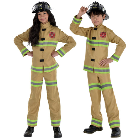 HALLOWEEN COSTUME CO. Costumes Firefighter Costume for Kids, Jacket and Pants