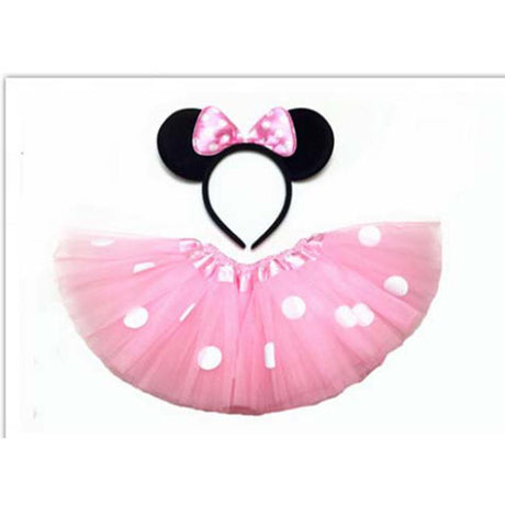 Buy Costume Accessories Pink Minnie Mouse baby tutu & headband set for girls sold at Party Expert