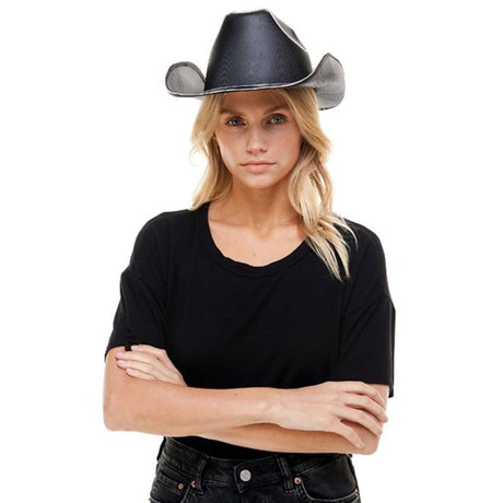 Buy Costume Accessories Black Light-Up Cowboy Hat for Adults sold at Party Expert