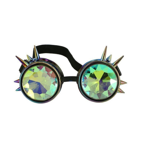 Buy Costume Accessories Rainbow steampunk goggles sold at Party Expert