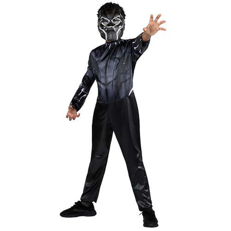 KROEGER Costumes Black Panther Value Costume for Kids, Marvel, Jumpsuit and Mask