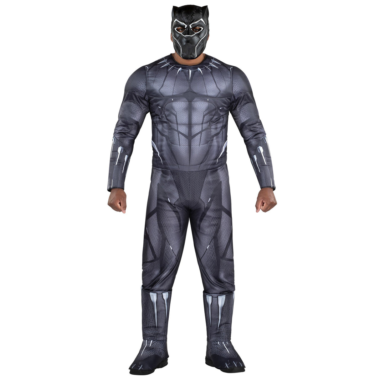 KROEGER Costumes Marvel Black Panther Qualux Costume for Adults, Black Jumpsuit