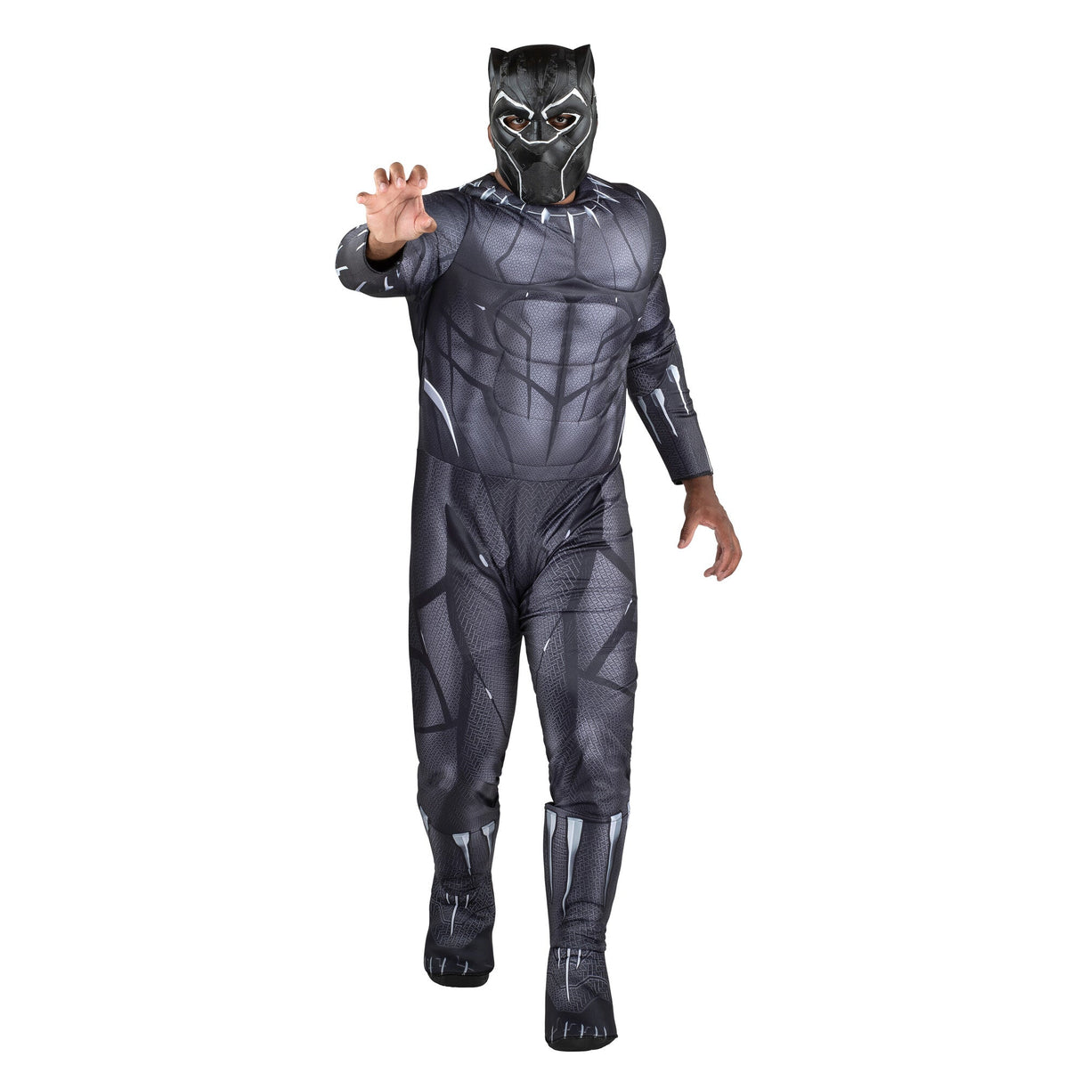 KROEGER Costumes Marvel Black Panther Qualux Costume for Adults, Black Jumpsuit