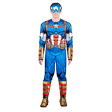 KROEGER Costumes Marvel Captain America Qualux Costume for Adults, Jumpsuit and Mask