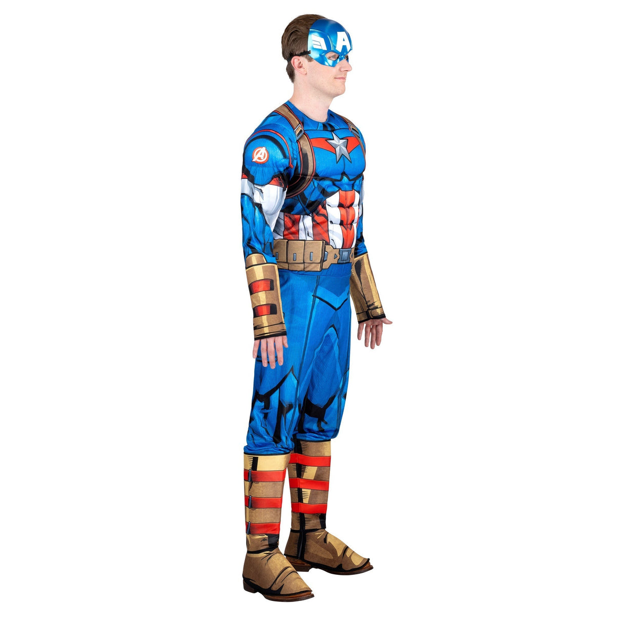 KROEGER Costumes Marvel Captain America Qualux Costume for Adults, Jumpsuit and Mask