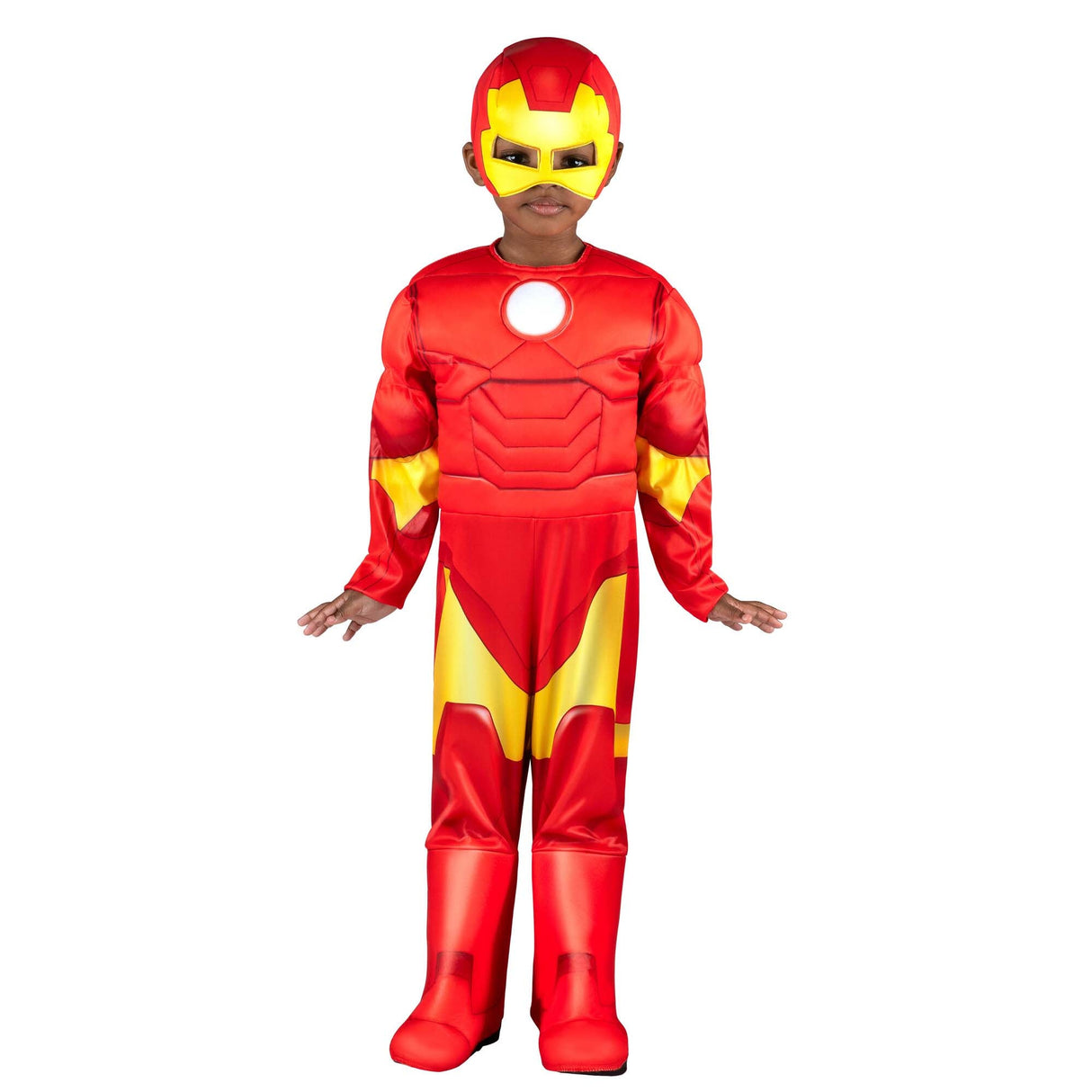 KROEGER Costumes Marvel Iron Man Costume for Toddlers, Red Padded Jumpsuit 191726457992