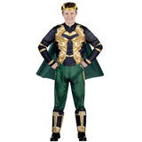 KROEGER Costumes Marvel Loki Qualux Costume for Adults, Black, Jumpsuit and Cape