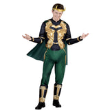 KROEGER Costumes Marvel Loki Qualux Costume for Adults, Black, Jumpsuit and Cape