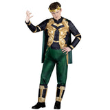 KROEGER Costumes Marvel Loki Qualux Costume for Adults, Black, Jumpsuit and Cape