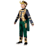 KROEGER Costumes Marvel Loki Qualux Costume for Kids, Jumpsuit and Cape