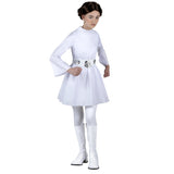 KROEGER Costumes Star Wars Princess Leia Qualux Costume for Kids, White Dress