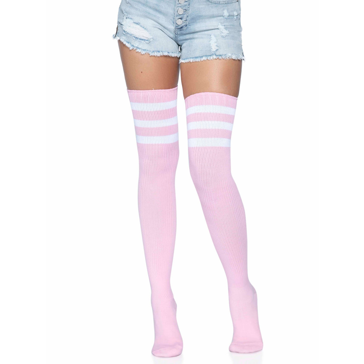 LEG AVENUE/SKU DISTRIBUTORS INC Costume Accessories Light Pink Athletic Thigh-High Hosiery for Adults 714718390598