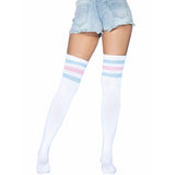 LEG AVENUE/SKU DISTRIBUTORS INC Costume Accessories White Athletic Thigh-High Hosiery for Adults 714718560311