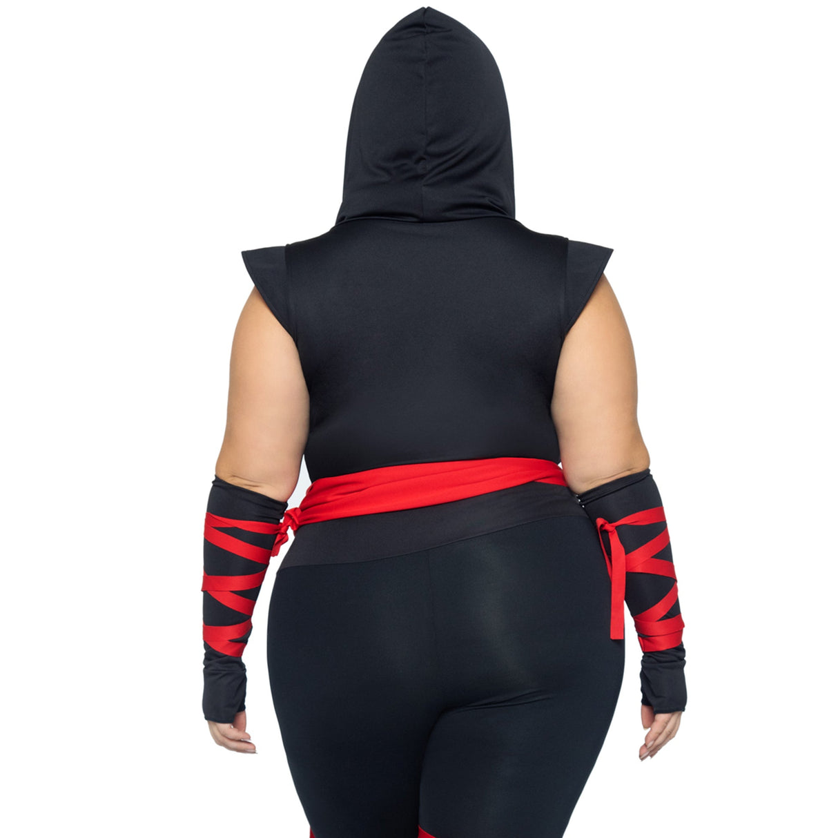 LEG AVENUE/SKU DISTRIBUTORS INC Costumes Deadly Ninja Plus Size Costume for Adults, Black and Red Jumpsuit