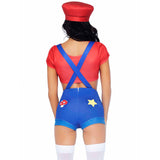 LEG AVENUE/SKU DISTRIBUTORS INC Costumes Gamer Babe Sexy Costume for Adults, Red Crop Top and Blue Short