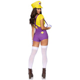 LEG AVENUE/SKU DISTRIBUTORS INC Costumes Gamer Villain Sexy Costume for Adults, Yellow Crop Top and Purple Short